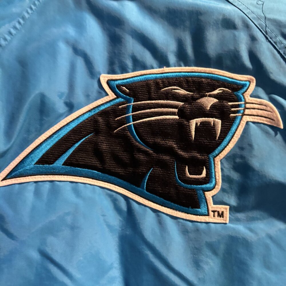 Vintage Game Day Carolina Panthers Embroidered Puffer‎ Jaceket - Picture 6 of 6